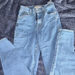 Levi's High-Rise Light Blue Straight-Leg Jeans